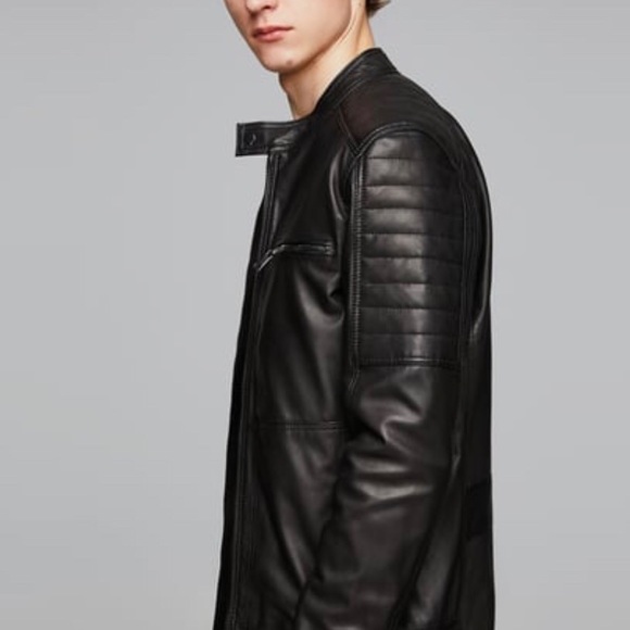 Brand New ZARA men genuine leather jacket - Picture 3 of 7